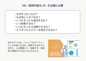 求められるXAI（説明可能なAI）