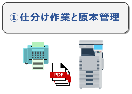 ① 仕分け作業と原本管理